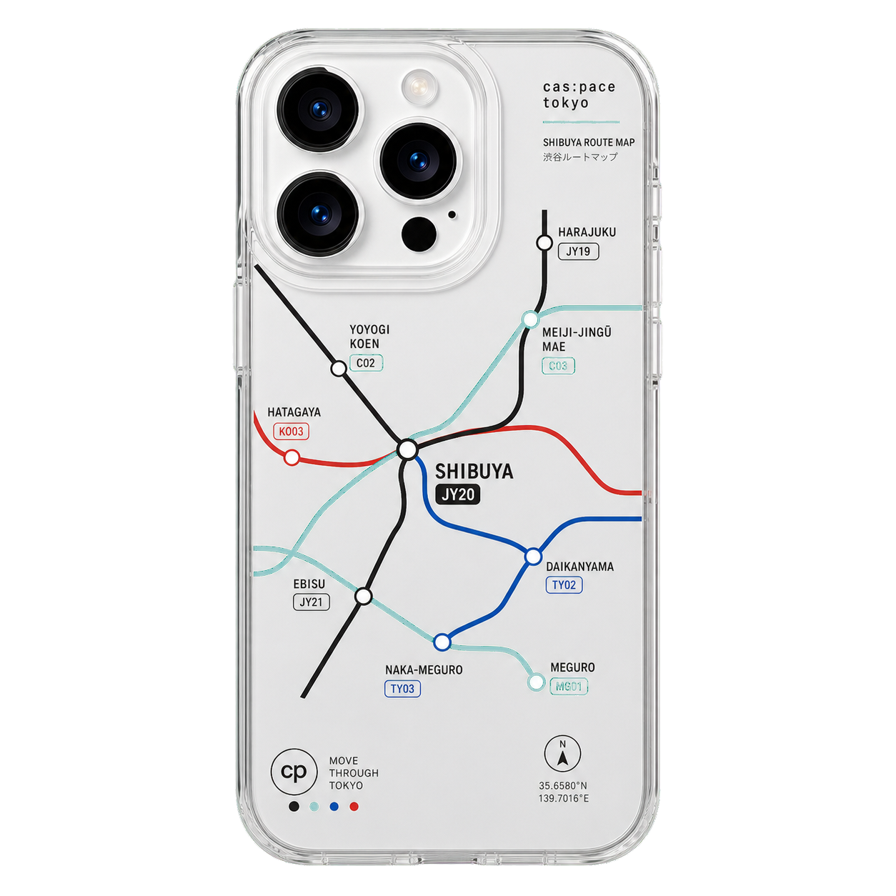 CASEMJI Shibuya Route Clear Case
