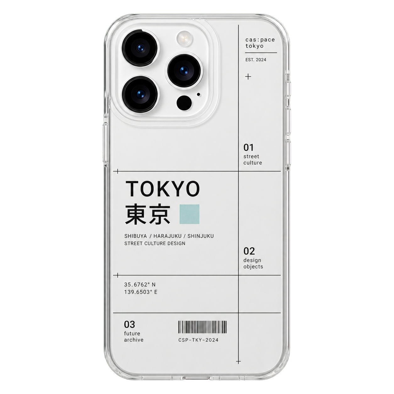 CASEMJI Minimal Grid Clear Case