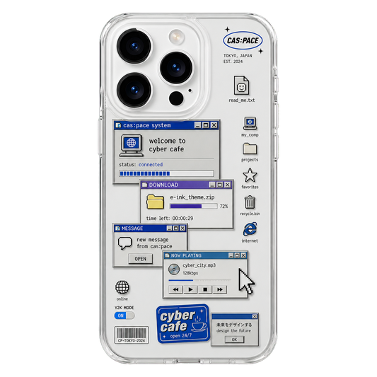 CASEMJI Y2K UI Clear Case